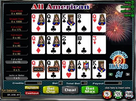 Игра All American Poker  3 Hands  играть бесплатно онлайн